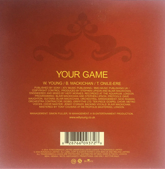 Will Young : Your Game (CD, Single, Promo, Car)