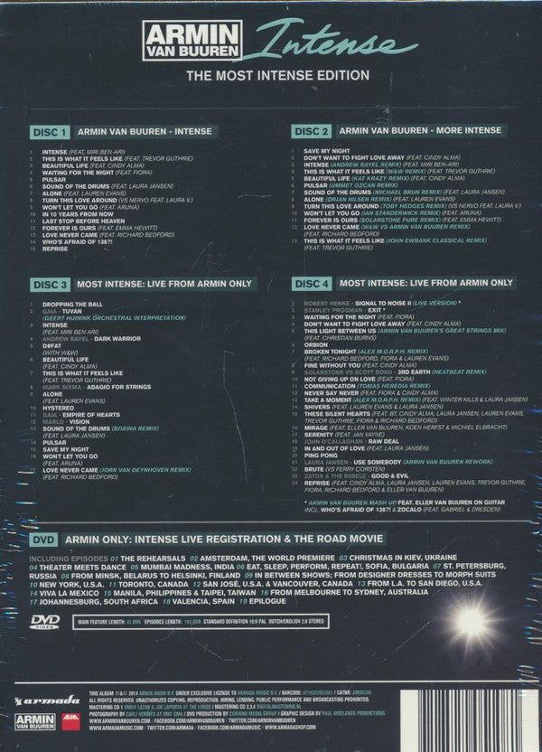 Armin van Buuren : Intense (The Most Intense Edition) (Box, The + CD, Album + CD, Comp + 2xCD, Mixed + DV)