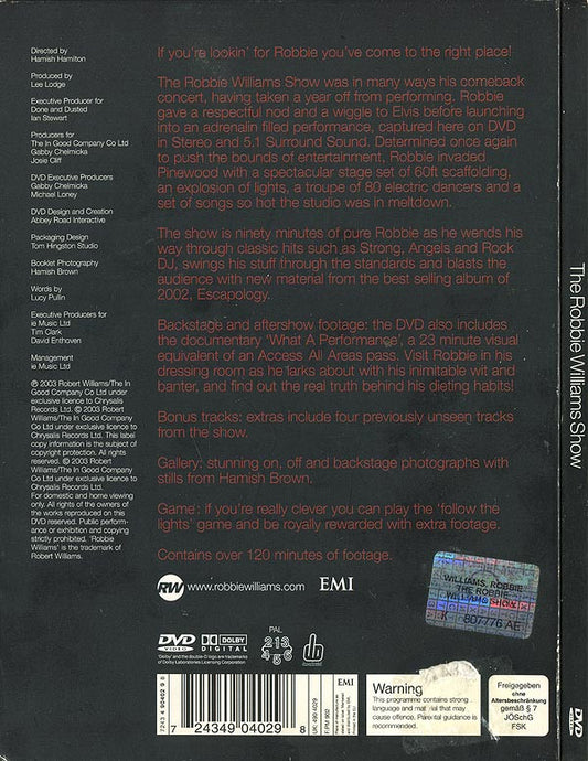 Robbie Williams : The Robbie Williams Show (DVD-V, PAL)