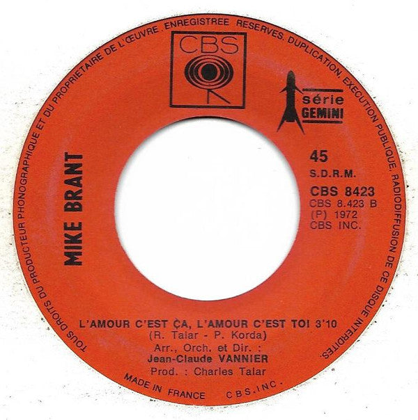 Mike Brant : C'est Ma Prière (7", Single)