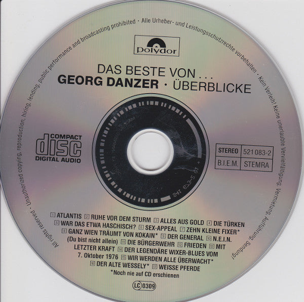 Georg Danzer : Überblicke (CD, Comp, PMD)