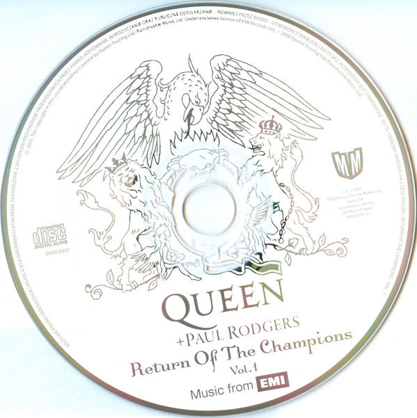Queen + Paul Rodgers : Return Of The Champions Vol.1 (CD, Album, RE, RM, Dig)