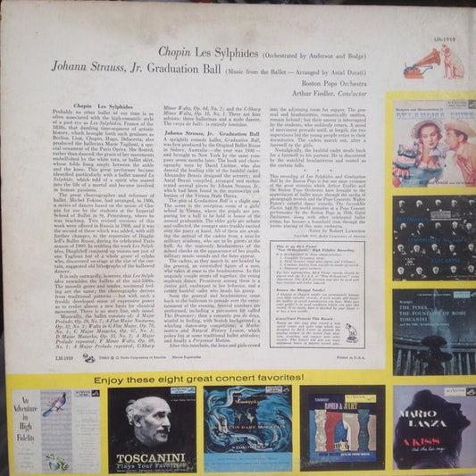 Frédéric Chopin / Johann Strauss Jr., Boston Pops Orchestra ... Arthur Fiedler : Les Sylphides / Graduation Ball (LP, Mono)