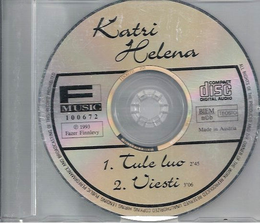 Katri Helena : Tule Luo (CD, Single)