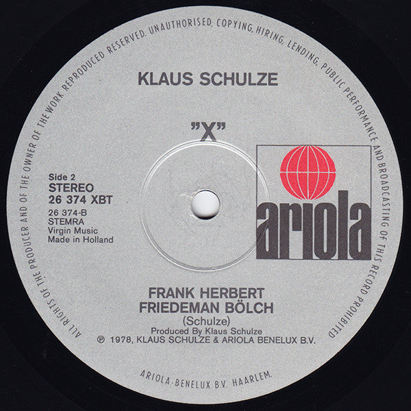 Klaus Schulze : X (2xLP, Album)