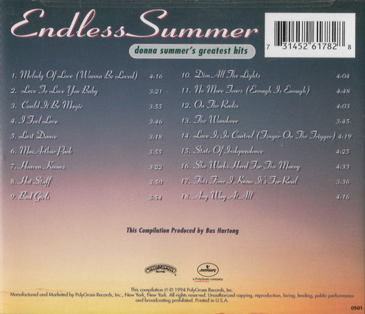 Donna Summer : Endless Summer Donna Summer's Greatest Hits (CD, Comp, RE)