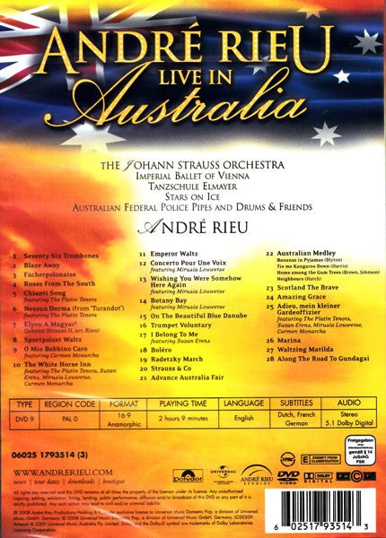 André Rieu : Live In Australia - World Stadium Tour (DVD-V, PAL)