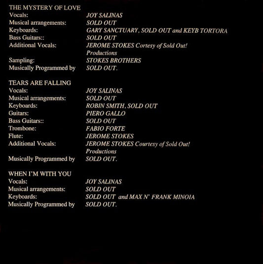 Joy Salinas : Joy Salinas (CD, Album)