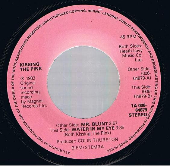 Kissing The Pink : Mr Blunt (7", Single)