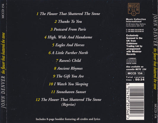 John Denver : The Flower That Shattered The Stone (CD, Album)