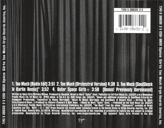 Spice Girls : Too Much (CD, Single)