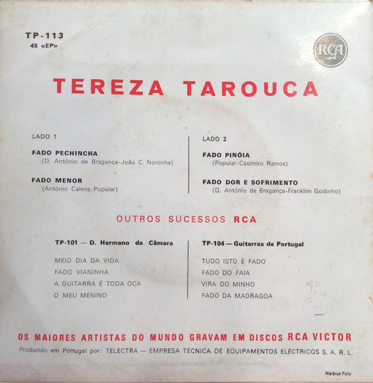 Tereza Tarouca : Fado Dor E Sofrimento (7", EP)