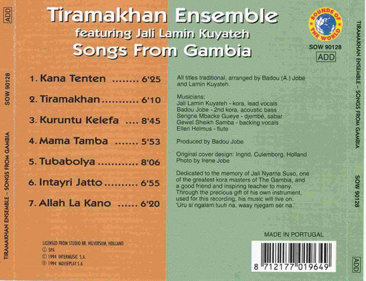 Tiramakhan Ensemble Featuring Lamine Kouyate : Songs From Gambia (CD, Album)