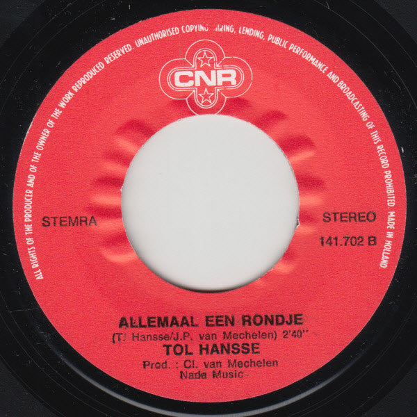 Tol Hansse : Disco Hier, Disco Daar (7", Single)