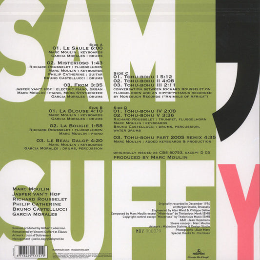 Marc Moulin : Sam Suffy - 40th Anniversary Edition (2xLP, Album, Ltd, RM, 180)