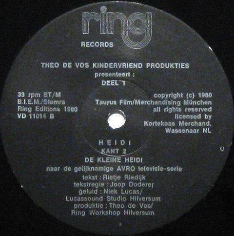 Heidi (14) : Heidi 1, De Kleine Heidi (LP, Album)