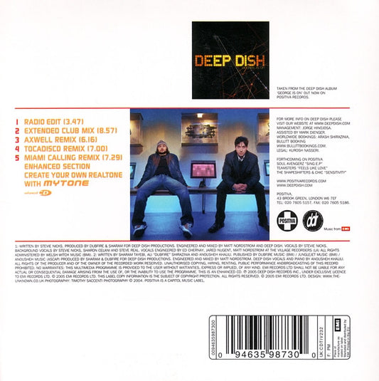 Deep Dish Feat. Stevie Nicks : Dreams (CD, Maxi, Enh)