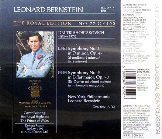 Dmitri Shostakovich, Leonard Bernstein, New York Philharmonic : Symphonies Nos. 5 & 9 (CD, Comp)