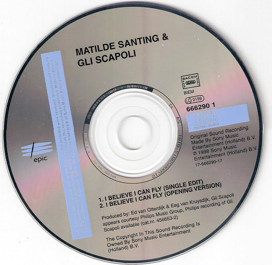 Mathilde Santing & Gli Scapoli : I Believe I Can Fly (CD, Single)