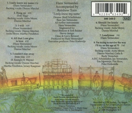 Hans Vermeulen : I Only Know My Name (CD, Album)