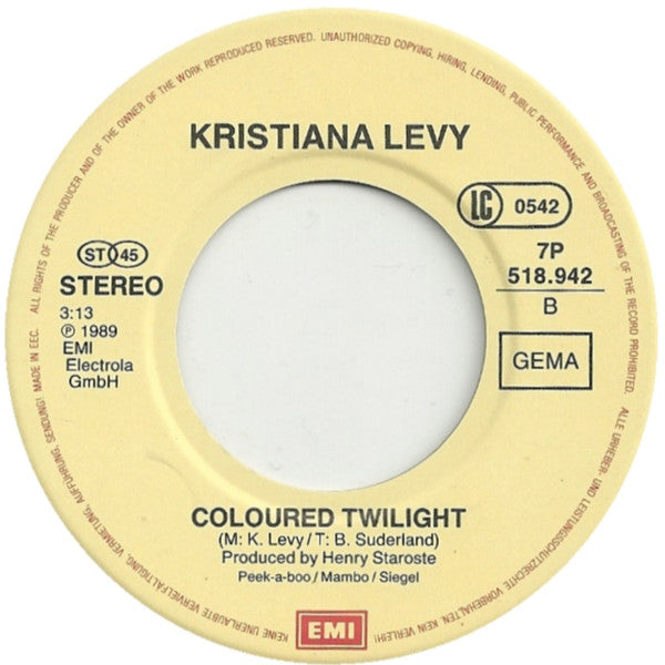 Kristiana Levy : Love Is The Drug (7", Single)