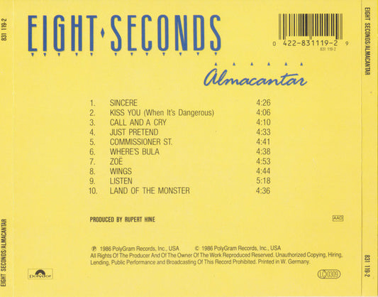 Eight Seconds : Almacantar (CD, Album)