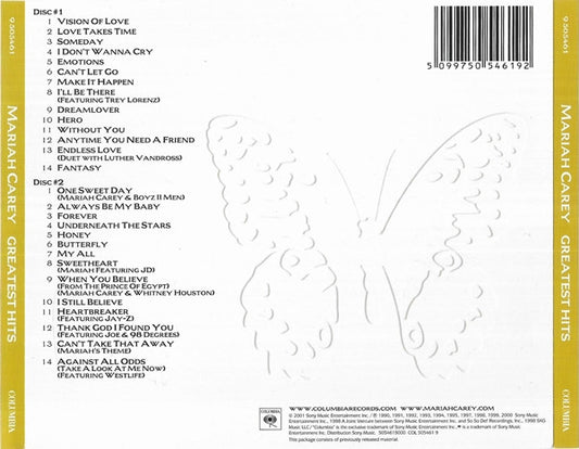 Mariah Carey : Greatest Hits (2xCD, Comp)