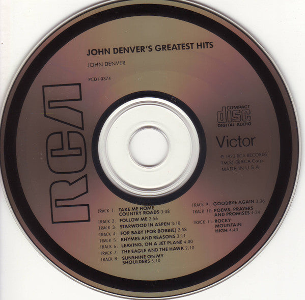 John Denver : John Denver's Greatest Hits (CD, Comp, RE)