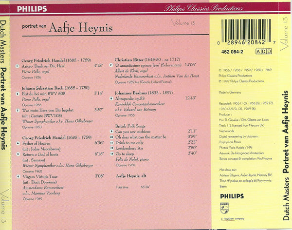 Aafje Heynis : Portret Van Aafje Heynis (CD, Comp, Mono)