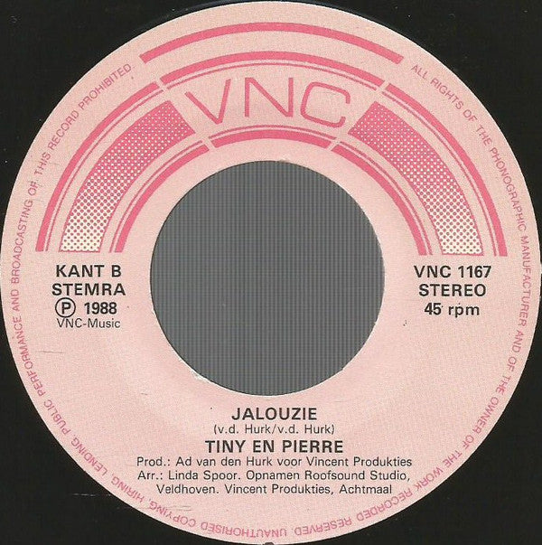 Tiny En Pierre : Jij, Alleen Jij (7", Single)