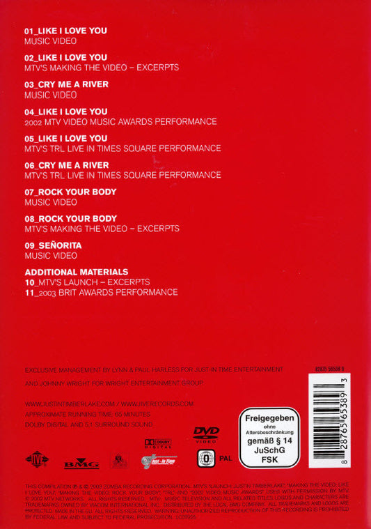 Justin Timberlake : Justified The Videos (DVD, Comp, PAL)