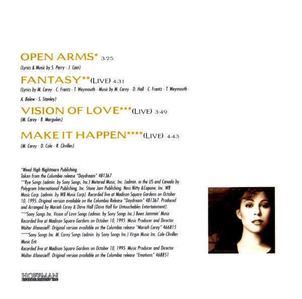 Mariah Carey : Open Arms (CD, Maxi)