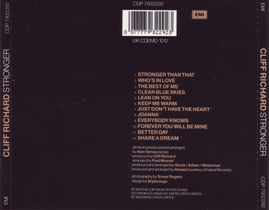 Cliff Richard : Stronger (CD, Album)