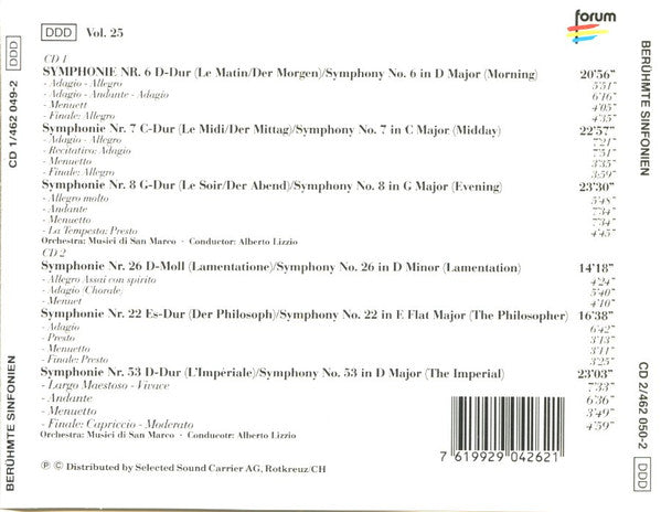 Joseph Haydn - Musici Di San Marco, Alberto Lizzio : Berühmte Sinfonien = Famous Symphonies (2xCD, Album)