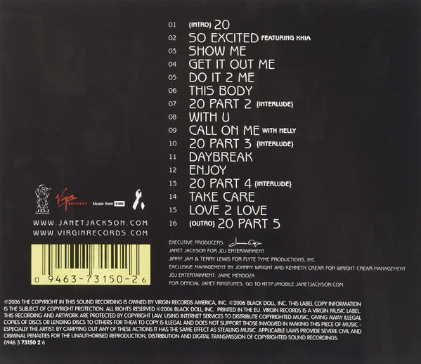 Janet Jackson : 20 Y.O. (CD, Album)