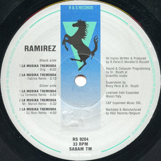 Ramirez : La Musika Tremenda (Original + Remixes) (12", M/Print)