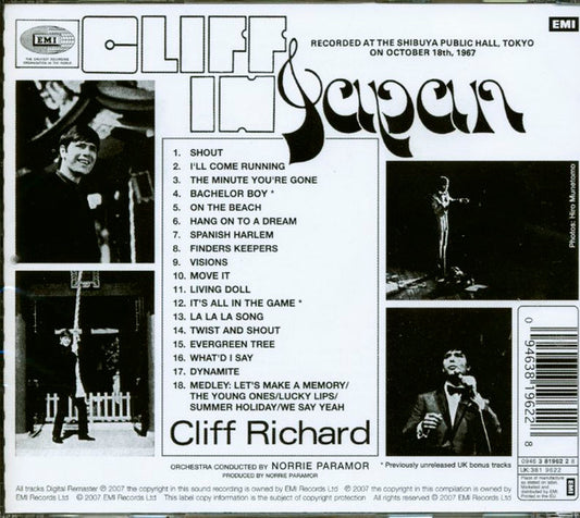 Cliff Richard : Cliff In Japan (CD, Album, RE, RM)