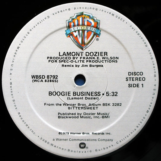 Lamont Dozier : Boogie Business (12")