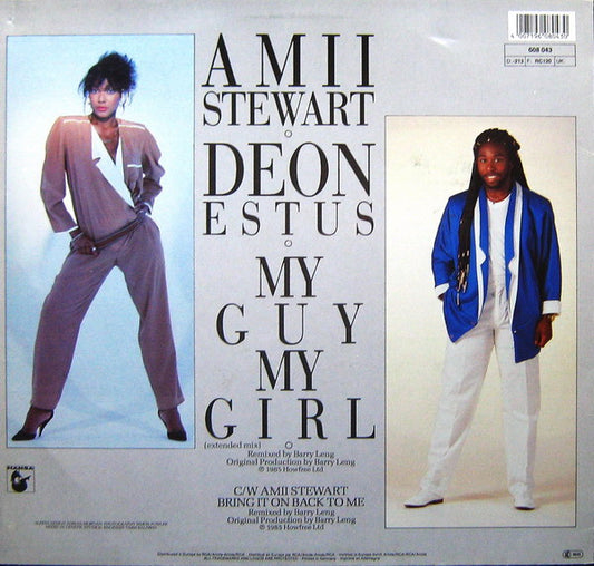 Amii Stewart & Deon Estus : My Guy, My Girl (12", Maxi)