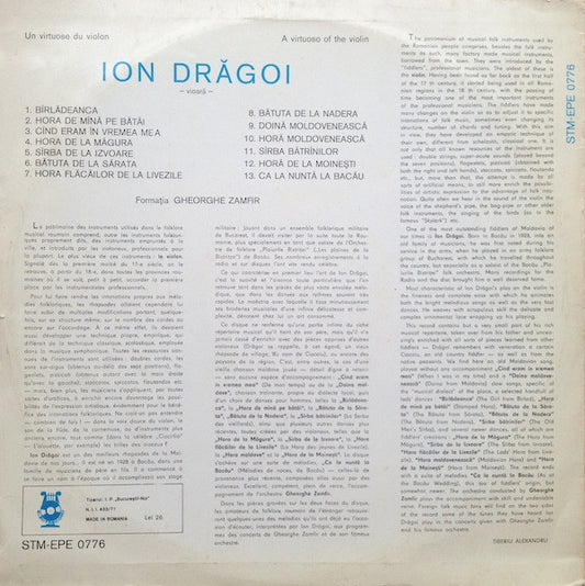 Ion Drăgoi : Un Virtuose Du Violin / A Virtuoso Of The Violin (LP, Album)