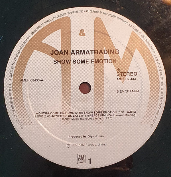 Joan Armatrading : Show Some Emotion (LP, Album)