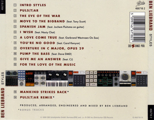 Ben Liebrand : Styles (CD, Album)