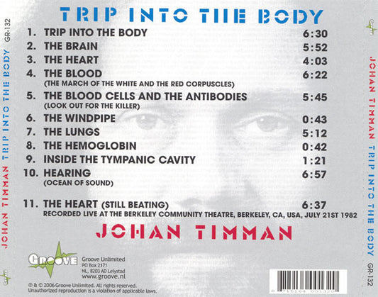 Johan Timman : Trip Into The Body (CD, Album, RE, RM)