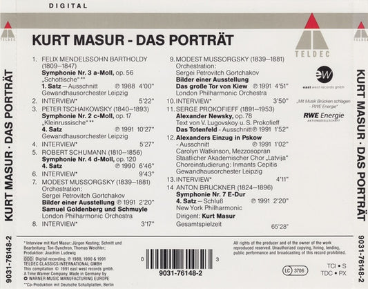 Kurt Masur : Das Porträt (CD, Comp)