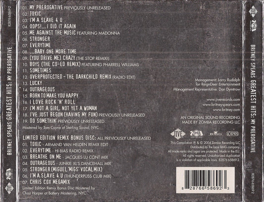 Britney Spears : Greatest Hits: My Prerogative (2xCD, Comp, Ltd, Tri)