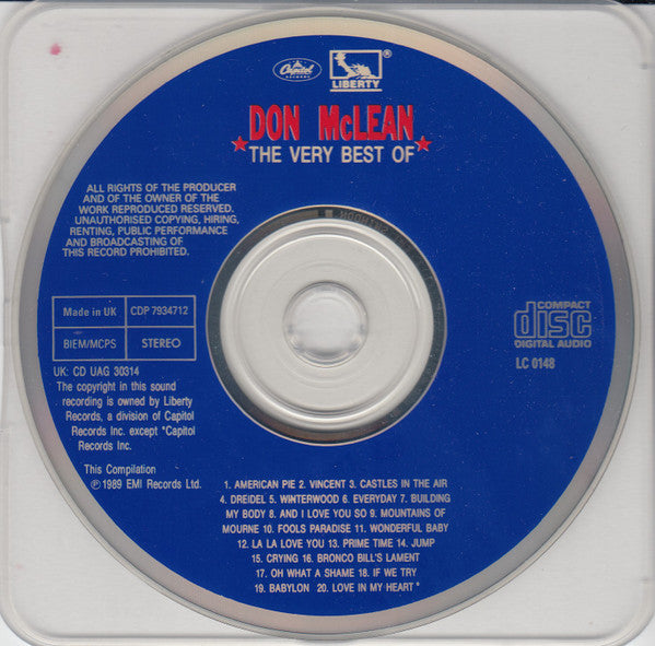 Don McLean : The Very Best Of Don McLean (CD, Comp)