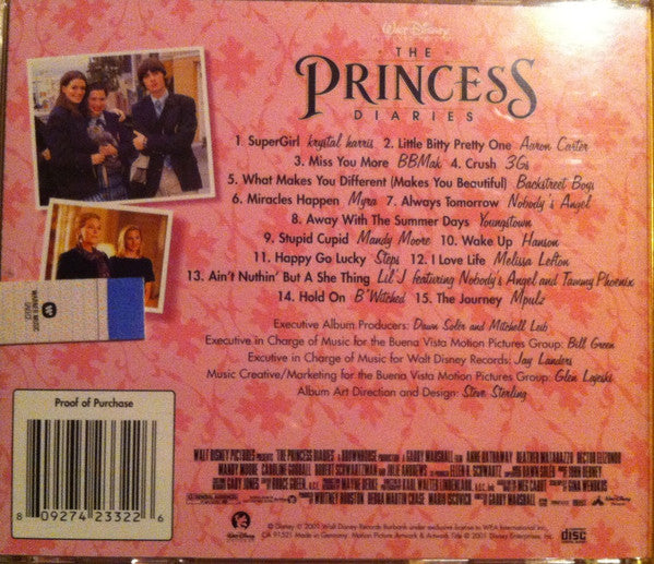 Various : The Princess Diaries Original Soundtrack (CD, Comp)