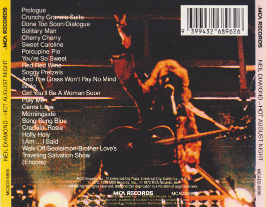 Neil Diamond : Hot August Night (2xCD, Album, RE)