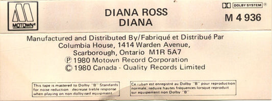 Diana Ross : Diana (Cass, Album, Club, Dol)