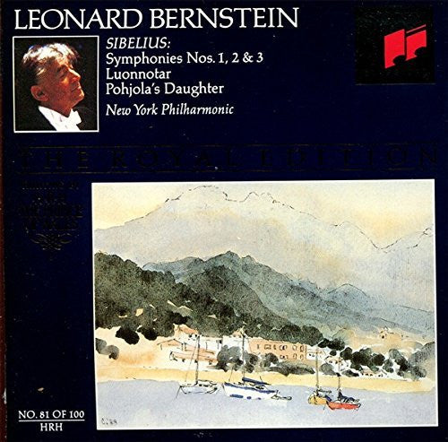 Sibelius* - New York Philharmonic, Leonard Bernstein : Symphonies Nos. 1, 2 & 3 / Luonnotar / Pohjola's Daughter (2xCD, Comp, RE, RM)
